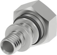 TECE 7136201 TECEflex Соединение прямое с накидной гайкой TECEflex, Евроконус 20, никелированное