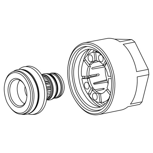 РЕХАУ 12663521003 RAUTITAN Резьбозажимное соединение flex/pink+ 16х2,2xG3/4 , никелированная латунь