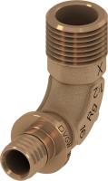 TECE 707801 TECEflex Уголок соединительный с ниппелем TECEflex 16 х 1/2'', бронза