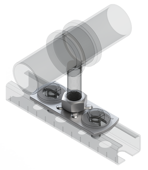 TERMOCLIP 09123001 Пластина опорная для малых нагрузок 3F2 30x15x80, 3 мм
