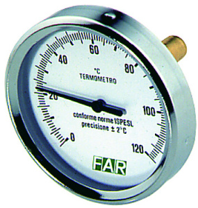 FAR FA 2600  Термометр 1/2", торцевое соединение, 0...120°С, зонд 50, ф80