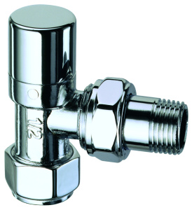 FAR FL 0125 12 LadyFAR Вентиль запорный угловой 1/2" гайка М24х19 (серебро)