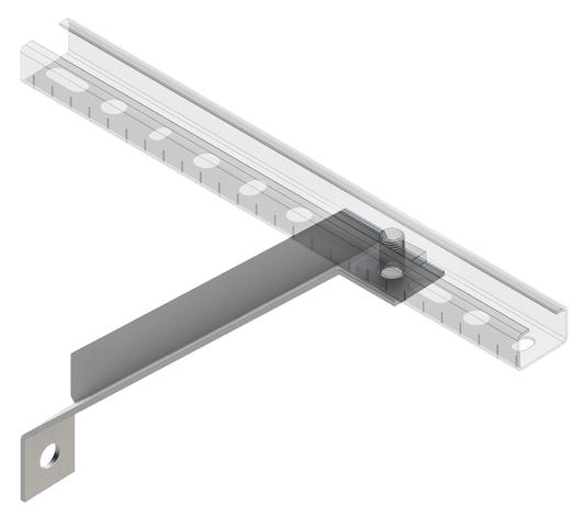 TERMOCLIP 09106001 Опора усиливающая 45˚ 28 L240 2,5F2 28x50x282, 2,5 мм