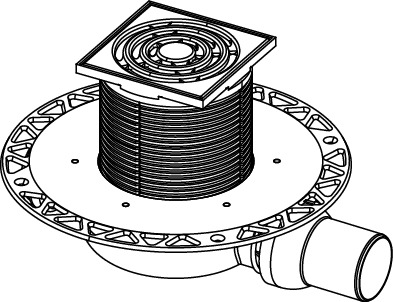 TECE 3601100 TECEdrainpoint S 110 Трап дренажный, низкий с универсальным фланцем Seal System