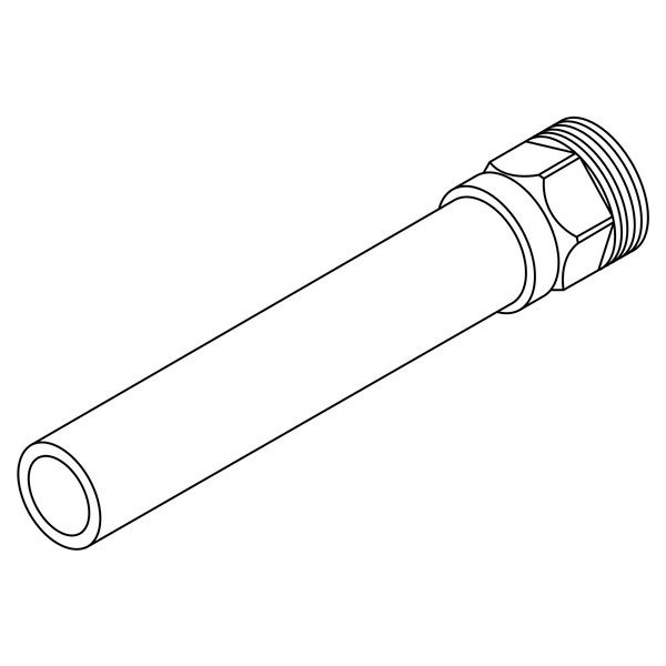 РЕХАУ 12613131001 RAUTITAN Трубка Д15x1.0 для подключения радиатора с наружн. резьбой R 1/2x15, нержавеющая сталь
