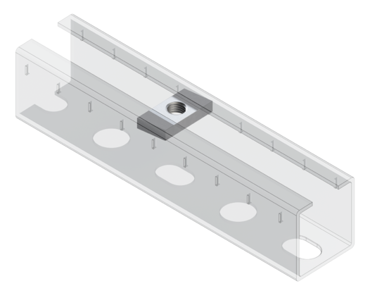 TERMOCLIP 09243001 Гайка профиля 38-40 6F 16x6x33, 6 мм
