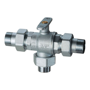 FAR FA 3031 34  Кран шаровой 3-х ходовой, 3/4" НР-М24х19-НР