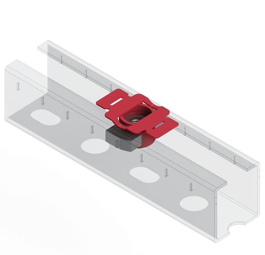 TERMOCLIP 09366001 Гайка быстрого монтажа потайная 41 8F 20x20x50, 6 мм