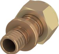 TECE 717601 TECEflex Соединение прямое с накидной гайкой TECEflex 16 х 1/2", бронза