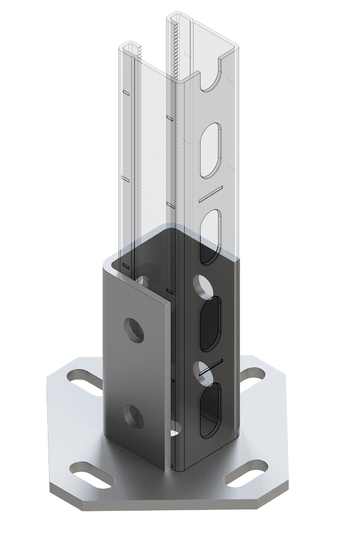 TERMOCLIP 09255003 Фланец седельный универсальный с усиленной опорой 38-41 6F6 135x96x135, 6,0 / 4,0 мм