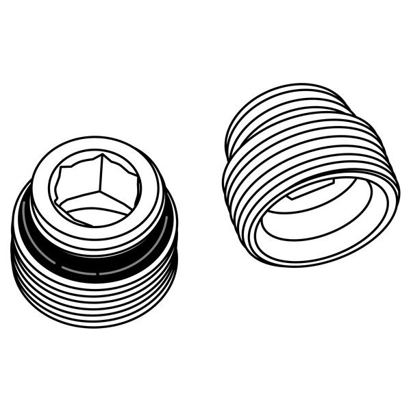 РЕХАУ 12407111001 RAUTITAN Комплект двух резьбозажимных нипелей с наружной резьбой 1/2х3/4 (латунь), латунь