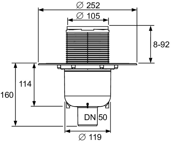 TECE 3601300 TECEdrainpoint S 130 Трап дренажный, с универсальным фланцем Seal System