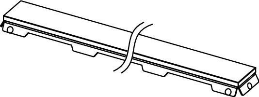 TECE 601094 TECEdrainline Панель для душевого канала из матового стекла, прямая, 1000 мм, черный
